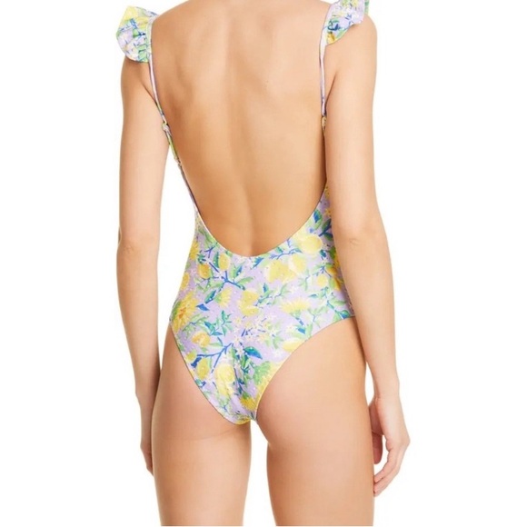 NWOT Farm Rio Lemon Dream Ruffle One-Piece
Swimsuit Size Large - Picture 3 of 6